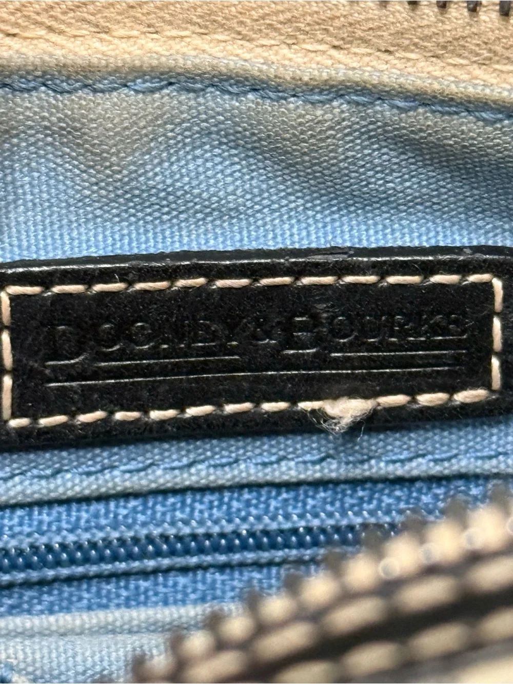 Vintage Dooney & Bourke Signature Shoulder Canvas Barrel Bag